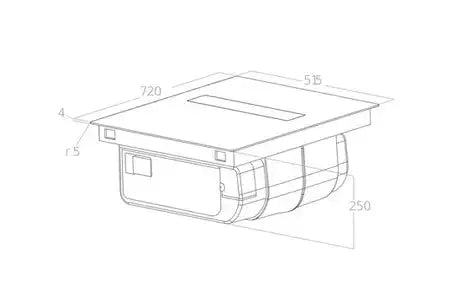 Plaque induction Elica NIKOLATESLA FIT BL/A/70 - Extraction ou Recyclage