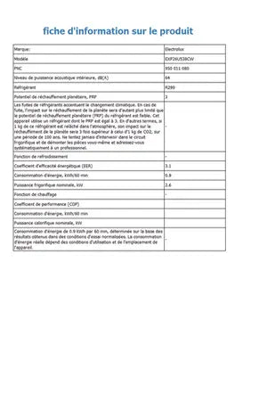 Climatiseur mobile Electrolux EXP26U538CW
