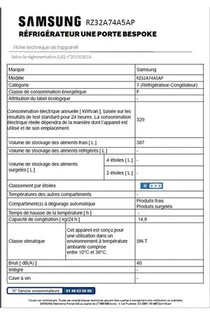 Congélateur armoire Samsung Bespoke RZ32A74A5AP