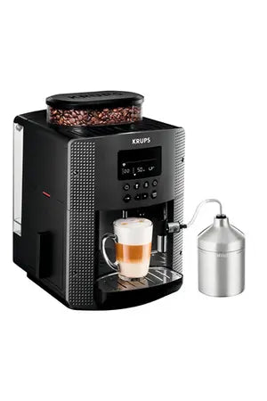 Expresso Avec Broyeur Krups Yy4539fd Essential Grise Avec Mousseur