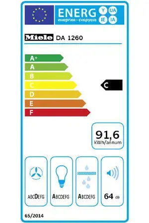 Hotte casquette Miele DA 1260 IN