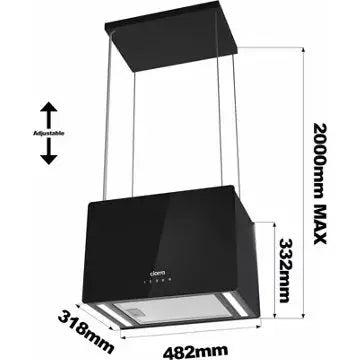 Hotte décorative îlot CIARRA CD4850B
