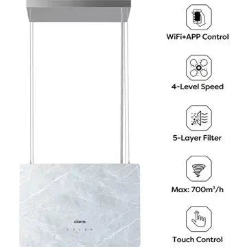 Hotte décorative îlot CIARRA CD4850W