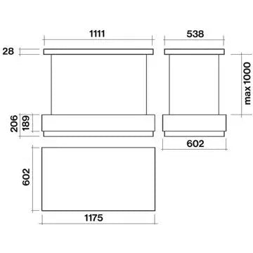 Hotte décorative îlot FALMEC LEVANTE3680