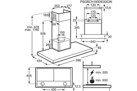 Hotte décorative murale Electrolux LFT766X