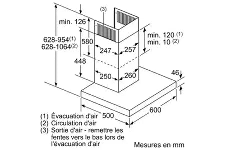 Hotte décorative murale Siemens LC67BHP50
