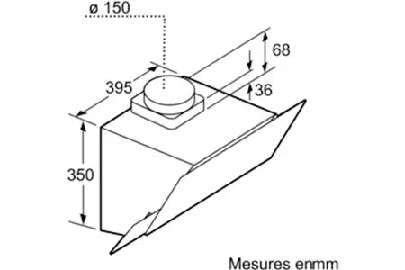 Hotte décorative murale Stoves HOTPYR100NOIR