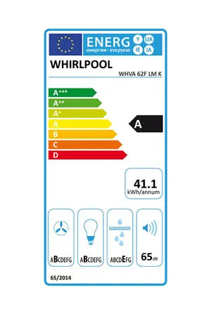 Hotte décorative murale Whirlpool WHVA62FLMK