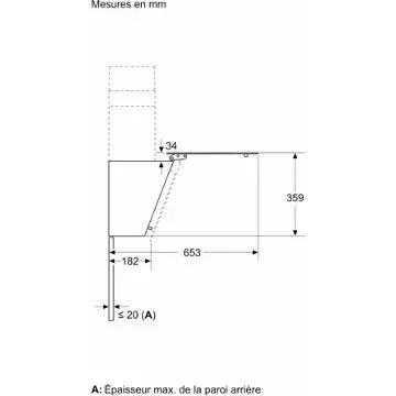 Hotte décorative murale inclinée BOSCH DWK85DK60