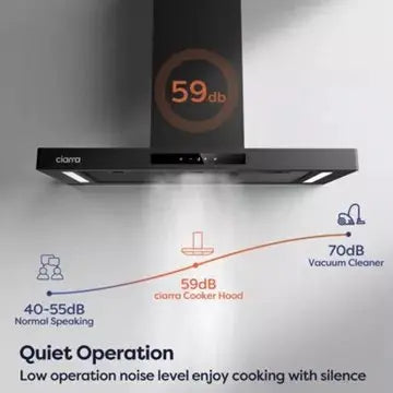 Hotte décorative murale CIARRA CD9102B-P