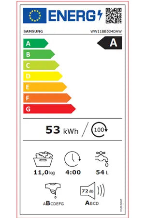 Lave-linge hublot Samsung WW11BB534DAWS3 BESPOKE