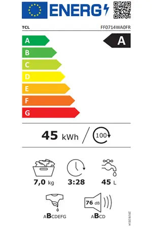 Lave-linge hublot Tcl FF0714WA0FR