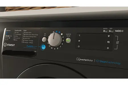 Lave-linge séchant INDESIT BDE86435BKVFR