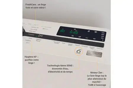 Lave-linge top Whirlpool ZEN TDLRBX6252BSFR/N SILENCE