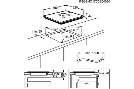 Plaque induction Electrolux DIT60331BK