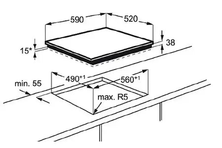 Plaque vitrocéramique Electrolux EHV6343IOK
