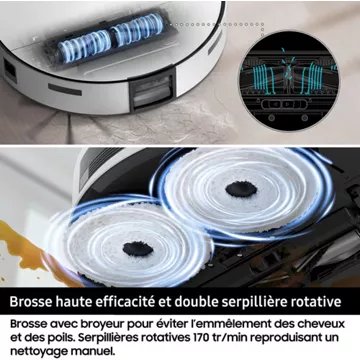 Robot Aspirateur Laveur							SAMSUNG 				Jet Bot Combo AI VR7MD97A14G