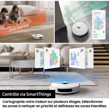 Robot Aspirateur Laveur							SAMSUNG 				Jet Bot Combo AI VR7MD97A14G