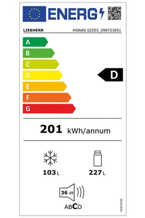 Refrigerateur congelateur en bas Liebherr KGNSFD52Z03-20
