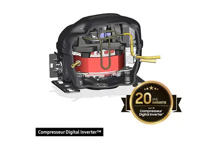 Refrigerateur congelateur en bas Samsung RB38C776CS9