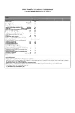 Sèche-linge Miele TCH 780 WP